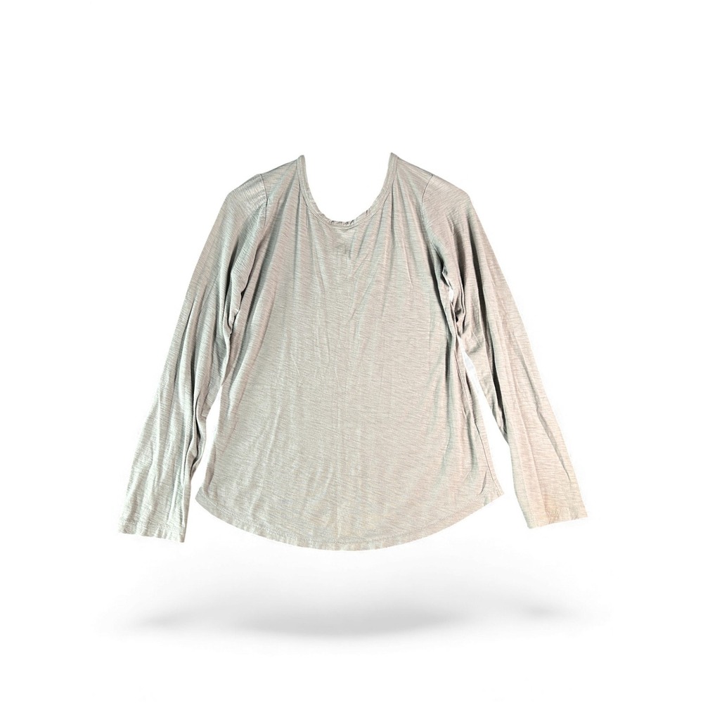 JAMES PERSE Womens Long Sleeve V Neck Tunic Top Size 3 Beige